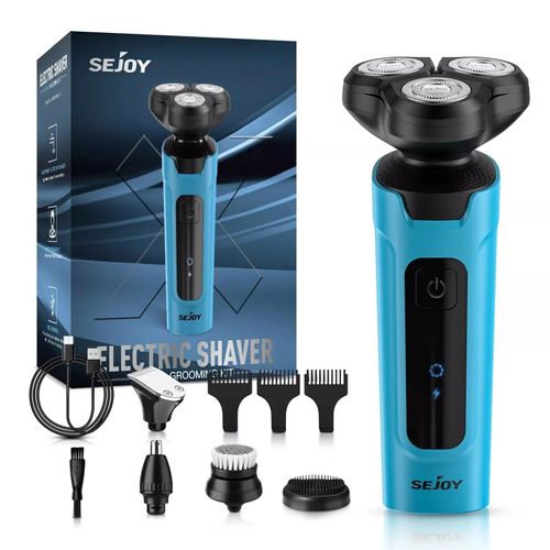 Rasoir Barbier Pour Hommes 5 En 1 Rasoir lectrique Rechargeable Avec Tondeuse  Barbe Batterie Au Lithium Rasoirs Portables Pour Voyage-Bleu