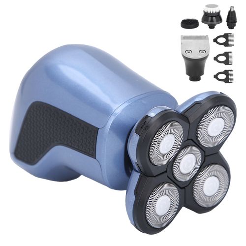 Rasoir Electrique Multifonction, Tondeuse Pour Favoris, Poils De Nez, Brosse Nettoyante Pour Le Visage, Bleu Ciel