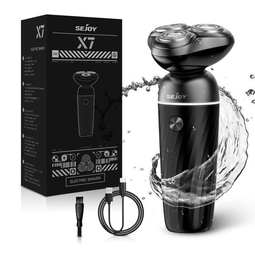 Rasoir Electriques Sejoy Hommes Barbe Tondeuse De Prcision 3d Tte De Rasoir Sans Fil Rechargeable Ipx7 tanche Suspension Flottante