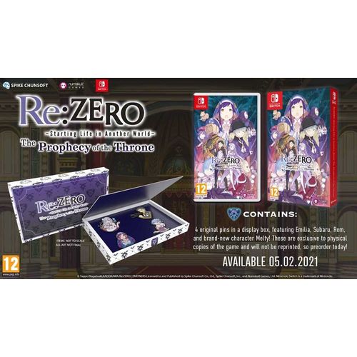 Re:Zero - Starting Life In Another World: The Prophecy Of The Throne - Switch