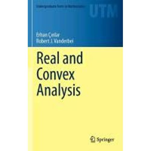 Real And Convex Analysis   de Robert J Vanderbei  Format Reli 