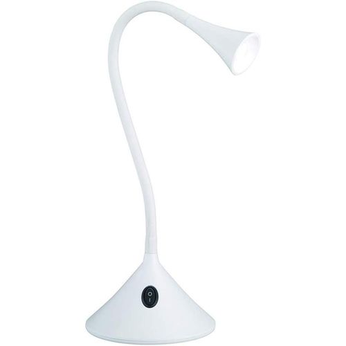 Reality,Lampe De Table,Viper Incl. 1 X Led,Smd,3,0 Watt,3000k,260 Lm. Corps: Plastique,Blanc H:31,8cm,:13,5cm,P:35,0cm Ip20,Interrupteur,Flexible,Montage Au Mur