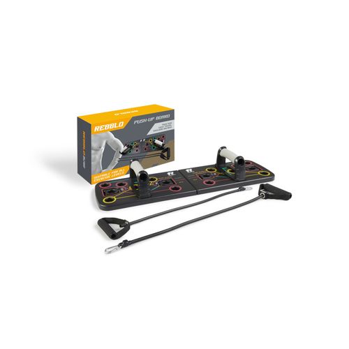 Rebblo Push Up Board Avec Bandes De Rsistance, Planche De Musculation Multifonction Avec Poignes, Fitbuste Pliable Et Antidrapante Pour Hommes Et Femmes
