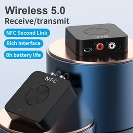 Bluetooth 5.0 Rca Récepteur audio sans fil Adaptateur Bluetooth avec Nfc  pour voiture Tv Haut-parleurs d'ordinateur