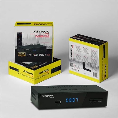 Rcepteur Tnt Hd Ferguson Ariva T40 Dvb-T2 Hevc H.265 10 Bits, H.264, Tuner Tnt Hd, Full Hd, Hdmi, Pritel, Ethernet Lan, Fonction Pvr, Tlcommande 2 En 1, Support Adaptateur Usb [VIT694529]