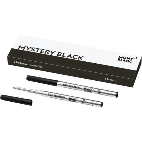 Recharge De Stylo  Bille - Montblanc - Mystery Black - 2 Units - Pointe Moyenne - Rechargeable