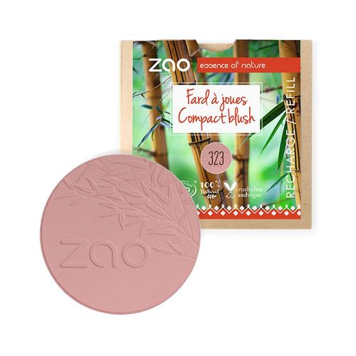 Recharge Fard  Joues 323 Violine Zao - Zao Essence Of Nature - Fard  Joues Certifi Bio, Formule 100%Naturelle, Vegan Et Rechargeable