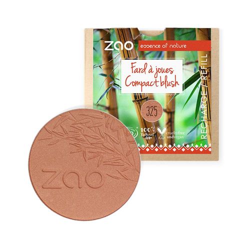 Recharge Fard  Joues 325 Corail Dor Zao - Zao Essence Of Nature - Fard  Joues Certifi Bio, Formule 100%Naturelle, Vegan Et Rechargeable