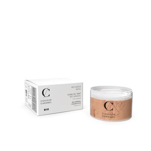 Recharge Fond De Teint Bio Mineral - Couleur Caramel - Fond De Teint Poudre Libre Recharge