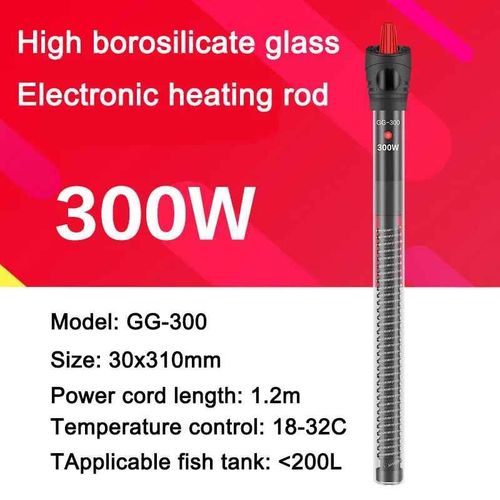 Rchauffeur D'eau En Verre Non Explosif Pour Aquarium,Perroquet Rouge,Affichage Numrique,Thermostat Automatique,Chauffage Des Rservoirs D'eau,Prcieux,Le Plus Rcent,500w - Type Gg 300