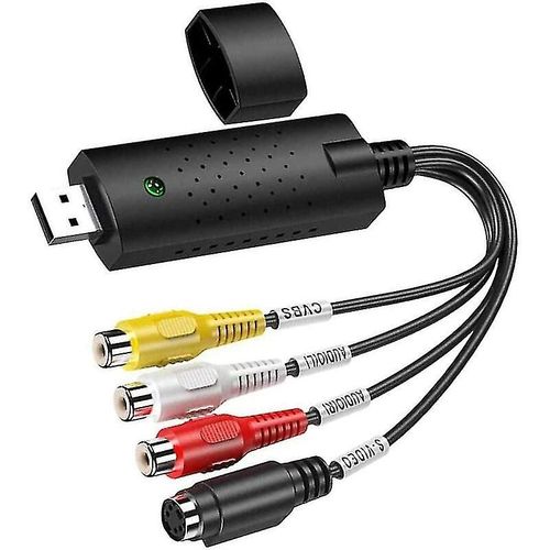 Recorder Audio Capture Box, Video Capture Converter Audio Video Usb 2.0, Vhs Analogique  Numrique Pour Windows 10/8/7 / vhs / dvd / vcr / vista