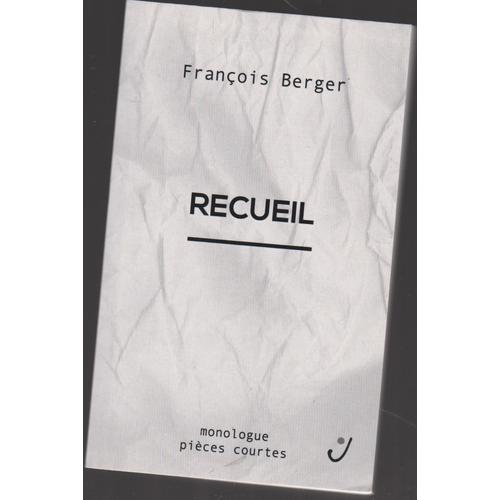 Recueil   de Franois Berger  Format Broch 