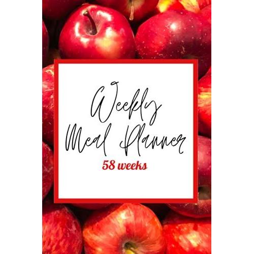 Red Apple Stylish Weekly Meal Planner & Shopping List Book | 58 Week Family Meal Planner | 6 X 9: Track And Plan Your Meals Weekly With This Meal ... Throw In Your Handbag And Take Food Shopping   de Books, Crafty & Cute  Format Broch 