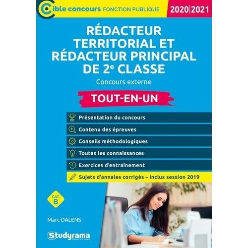 Rdacteur Territorial Et Rdacteur Territorial Principal De 2e Classe - Concours Externe    Format Grand Format 