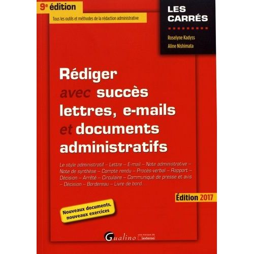 Rdiger Avec Succs Lettres, E-Mail Et Documents Administratifs   de Kadyss Roselyne  Format Beau livre 