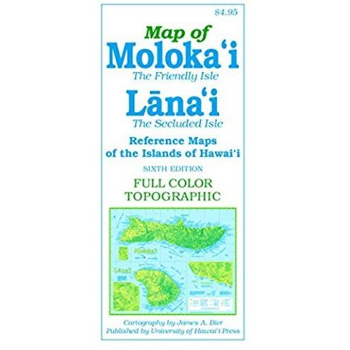 Map Of Moloka'i And Lana'i    Format Carte Plan 
