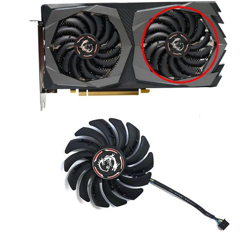 Refroidisseur de GPU pour Msi Geforce RTX 2060 Super Gaming X,ventilateur de vido,PLD09210S12HH,87mm,DC 12V,0,40 A,4 broches,RTX2060 - Type 1pcs #A