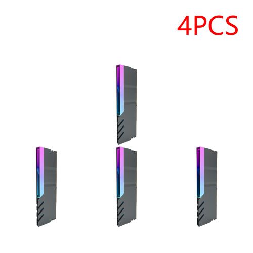 Refroidisseur Ram religieux DDR4 DDR5,dissipateur thermique de refroidissement 5V 3PIN ARGB AHatchDialuminium alliage rsistant  la chaleur,accessoires informatiques - Type Black 4PCS