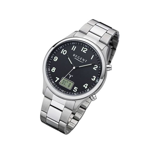 Regent Montre Homme Fr-276 Montre Bracelet Radiocommande En Mtal Argent Radiocommand Urba445