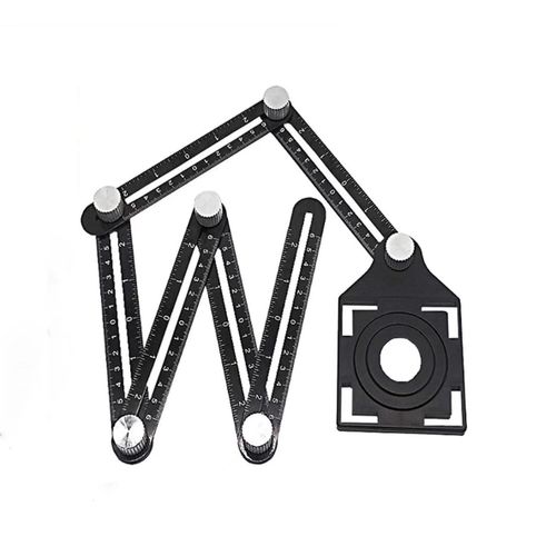 Rgle De Mesure Multi-Angle Avec Trou De Positionnement, Multi Angle Template Tool, Idal Pour Bricoleurs Concepteurs Constructeurs Charpentiers Carreaux Artisans
