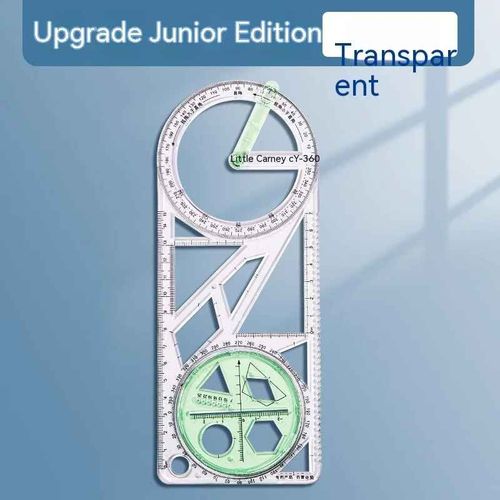 Rgle Mathmatique Multifonctionnelle Transparente,Outils De Conception D'architecture,Fournitures Scolaires De Gomtrie - Type 1pc B
