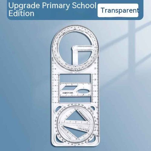 Rgle Mathmatique Multifonctionnelle Transparente,Outils De Conception D'architecture,Fournitures Scolaires De Gomtrie - Type 1pc H