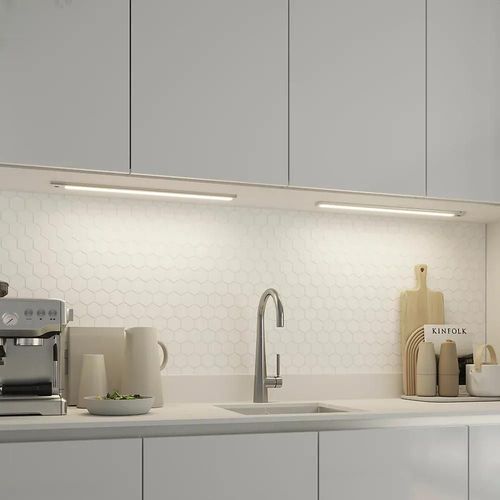 Rglette Sous Meuble  Dtection Menezes Led Intgre Blanc Neutre Ip20 570lm 10w L.58,5xl.4,2xh.1cm Chrome Goodhome