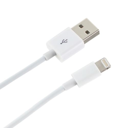 REIKO 0,9m Cble Data USB 2.0/Lightning 8-Pin Transfert de Donnes Chargement Recharge Pour iPod Nano 7, iPod Touch 5, iPhone 6/5C/5S/SE, iPad Mini/4, Blanc - Certifi MFI