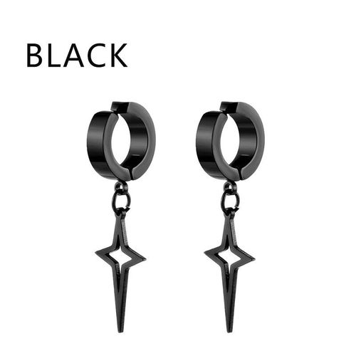 Rinitialisation D'oreille Pendentif Croix Pour Hommes Et Femmes,Boucles D'oreilles Non Perantes,Fausses Boucles D'oreilles,Cadeau De Bijoux,Mode,1 Paire