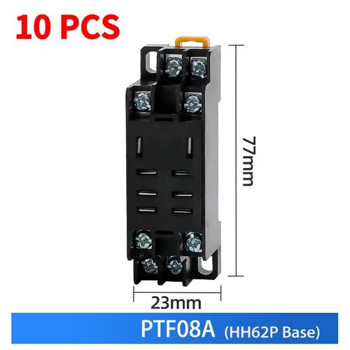 Relais de commande miniatures,petites citations intermdiaires,AC 12V DC,C24 AC220 HH52P HH53P HH54P HHPowered P HH63P H64P,vente en,10 pices - Type [HH62P Basex10]-12V