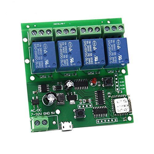 Relais momentan WiFi 4 canaux - Module d'interrupteur auto-scuris