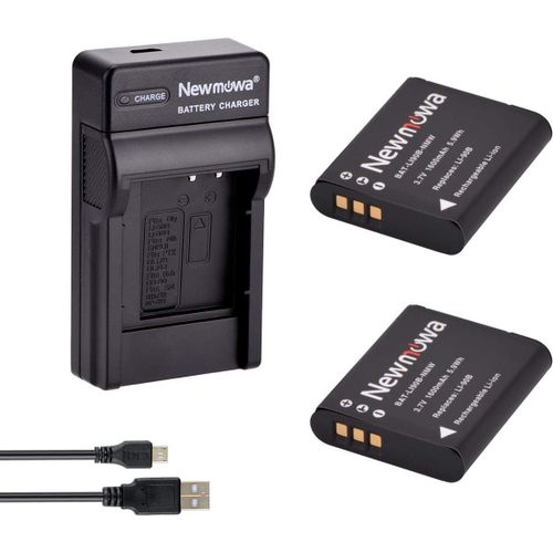 Remplacement Batterie Li-90B (2) Et Chargeur Usb Portable Kit Pour Olympus Li-90B, Li-92B, Stylus Tg-1, Tg-2, Tg-3, Tg-4, Sh-1, Sh-2, Sh-3, Sh-50, Sh-60, Xz-2, Sp-100Ee, Ricoh Db-1[UsbC465]