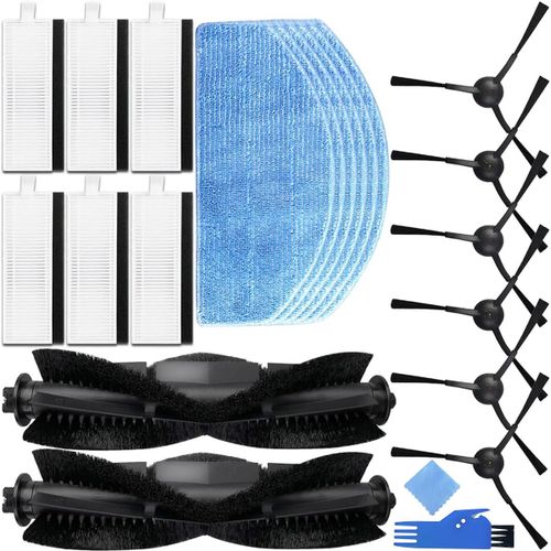 Remplacement Pour Tikom G8000 G88000 Pro Pour Le Robot G20 G20 Pro Pour Laresar Evol 3 Accessoires De, 6 S Latrales, 4 Coussins De Remorquage, 6 Filtres Hepa, 2 S Principales[H1902]
