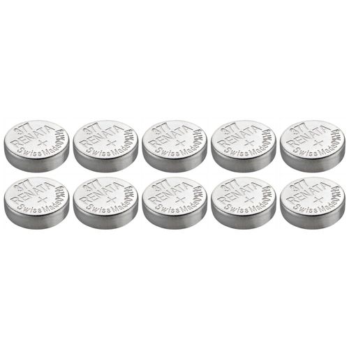 Renata Lot De 10 Piles Bouton Silver Oxyde 377 / Sr626 Sw 0% Mercure
