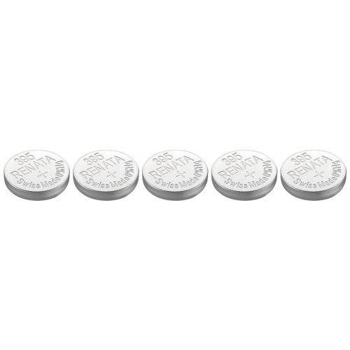 Renata Lot De 5 Piles Bouton Silver Oxyde 395 / Sr927sw 0% Mercure