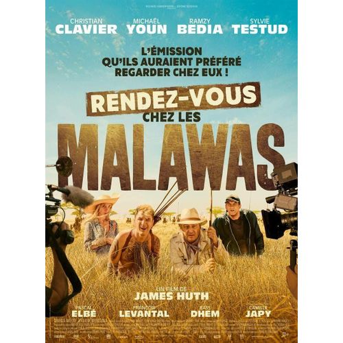 Rendez-Vous Chez Les Malawas - Vritable Affiche De Cinma Plie - Format 40x60 Cm - De James Huth, Avec Christian Clavier, Ramzy Bedia, Sylvie Testud, Michal Youn, Pascal Elb - 2019