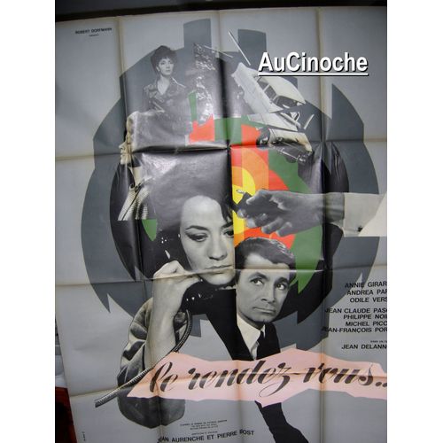 Rendez-Vous (Le) / Affiche Originale 120x160cm Mle B / Jean Delannoy, 1961, Annie Girardot, Jean-Claude Pascal, Andra Parisy, Michel Piccoli, Jean-Franois Poron, Philippe Noiret, Odile Versois