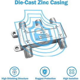 Alnicov Répartiteur D'antenne Numérique Avec 2 Connecteurs