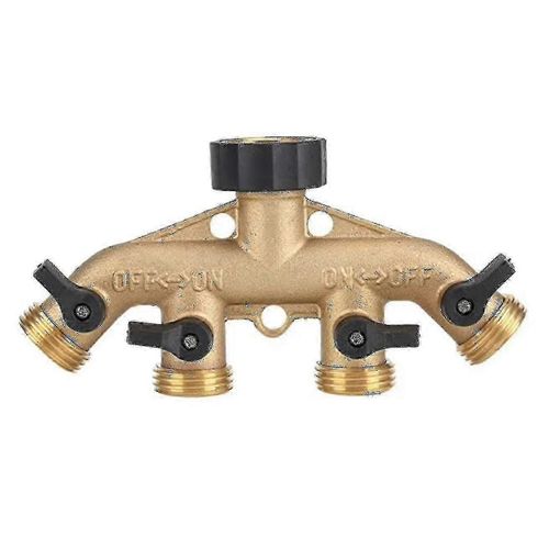 Rpartiteur De Tuyau D'arrosage, Distributeur D'eau Du Robinet 4 Voies En Laiton (Filetage Europen)