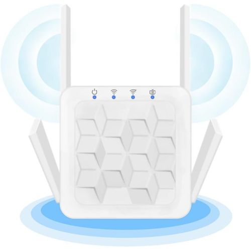 Rpteur WiFi Puissant 300Mbps Amplificateur WiFi Puissant 2.4GHz WiFi Range Booster WiFi Rpteur Extenseur sans Fil avec Port Ethernet, WiFi Extender WiFi Booster, RJ45, Protection WPS