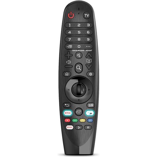 Replacement Remote Control Compatible with LG TVs,Universal Infrared Remote Control for All LG TVs with Netflix,Movies Buttons (No Voice and Pointer Function)-Black