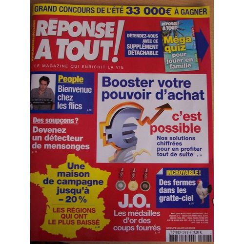 Rponse  Tout !   N 218 : Booster Votre Pouvoir D'achat C'est Possible : Nos Solutions Chiffres Pour En Profiter Tout De Suite