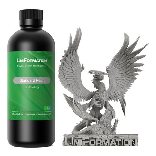 Rsine D'imprimante 3d Hd Standard  Durcissement Liquide 3d  Base De Plantes Avec Haute Prcision Faible Viscosit Convient Pour L'impression Desla/Lcd/Dlp Gris Hd 1 Kg