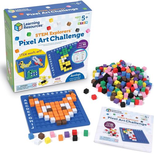 Resources Kit d'art Pixel, Enfants Apprennent et s'Amusent avec 402 Cubes, Guide avec 40 Modles  Reproduire, Jouet ducatif STEM, Programmation, Montessori, Cadeau Garon Fille de 5 6+ Ans