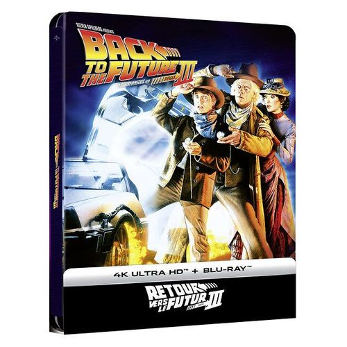 Retour Vers Le Futur Iii - 4k Ultra Hd + Blu-Ray - Botier Steelbook Limit de Robert Zemeckis
