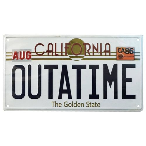 Retour Vers Le Futur Panneau Mtal Plaque Minralogique Outatime