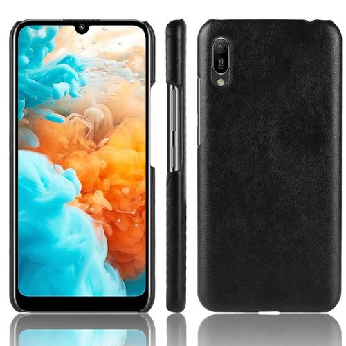 Rtro tui Pour Huawei Y6 Pro 2019 Rtro Housse De Protection Modle De Litchi Compatibilit Anti raflure - Noir