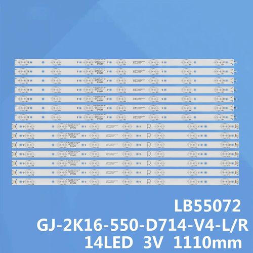Rtroclairage LED pour 55PUS6501/12 55PUS6551/12 55PUS6561 55PUS6581 TPTcape U2 GJ-2K16-550-D714-V4-L R LBM550M0701-KY-4 0 (R) (L)