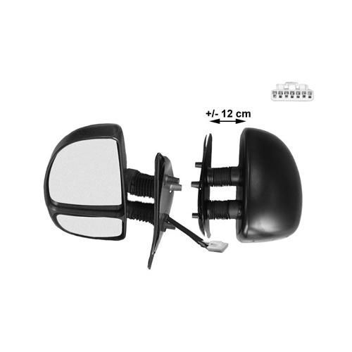 Retroviseur Elect. Complet Gauche 00 Bras Long 2 Mir. Chauffant Pour Citroen Jumper