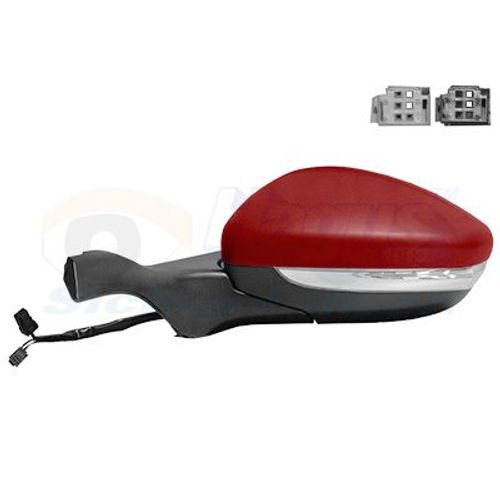Retroviseur Electrique Gauche Rouge Pour Peugeot 2008